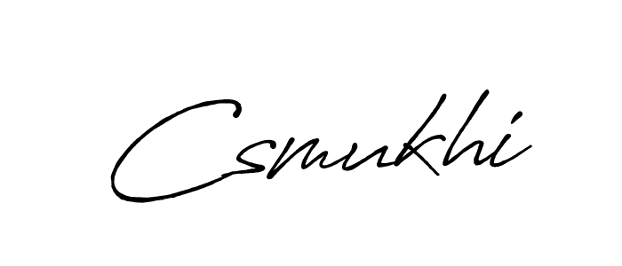 The best way (Antro_Vectra_Bolder) to make a short signature is to pick only two or three words in your name. The name Csmukhi include a total of six letters. For converting this name. Csmukhi signature style 7 images and pictures png