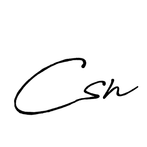 Make a beautiful signature design for name Csn. With this signature (Antro_Vectra_Bolder) style, you can create a handwritten signature for free. Csn signature style 7 images and pictures png