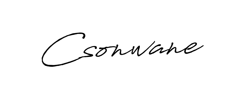 The best way (Antro_Vectra_Bolder) to make a short signature is to pick only two or three words in your name. The name Csonwane include a total of six letters. For converting this name. Csonwane signature style 7 images and pictures png