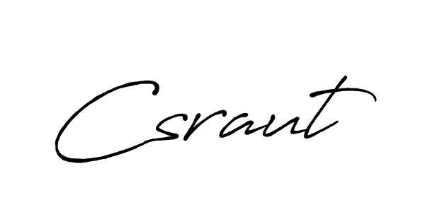 Make a beautiful signature design for name Csraut. With this signature (Antro_Vectra_Bolder) style, you can create a handwritten signature for free. Csraut signature style 7 images and pictures png