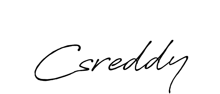 Use a signature maker to create a handwritten signature online. With this signature software, you can design (Antro_Vectra_Bolder) your own signature for name Csreddy. Csreddy signature style 7 images and pictures png