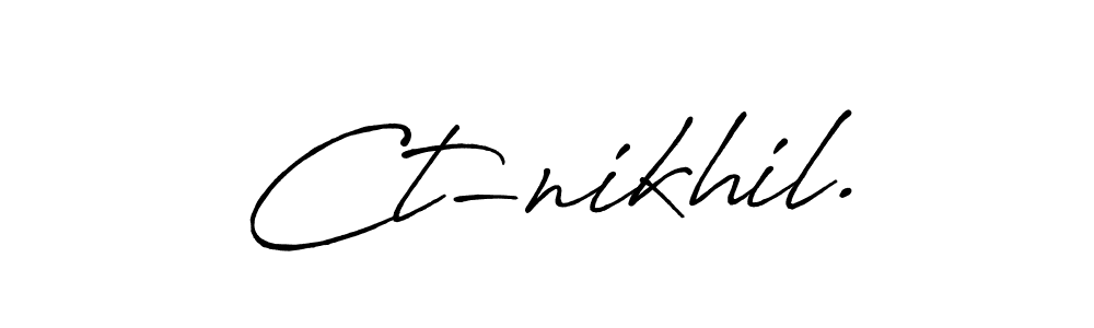 Design your own signature with our free online signature maker. With this signature software, you can create a handwritten (Antro_Vectra_Bolder) signature for name Ct-nikhil.. Ct-nikhil. signature style 7 images and pictures png