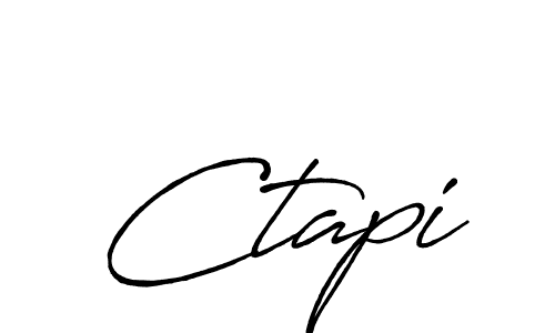 Ctapi stylish signature style. Best Handwritten Sign (Antro_Vectra_Bolder) for my name. Handwritten Signature Collection Ideas for my name Ctapi. Ctapi signature style 7 images and pictures png