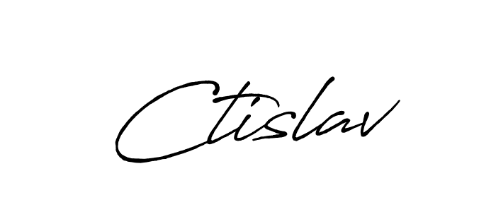 How to make Ctislav name signature. Use Antro_Vectra_Bolder style for creating short signs online. This is the latest handwritten sign. Ctislav signature style 7 images and pictures png
