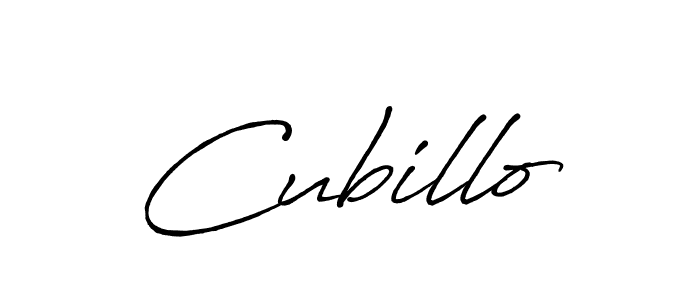 Cubillo stylish signature style. Best Handwritten Sign (Antro_Vectra_Bolder) for my name. Handwritten Signature Collection Ideas for my name Cubillo. Cubillo signature style 7 images and pictures png