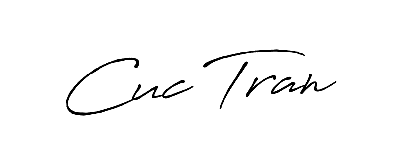 How to make Cuc Tran name signature. Use Antro_Vectra_Bolder style for creating short signs online. This is the latest handwritten sign. Cuc Tran signature style 7 images and pictures png