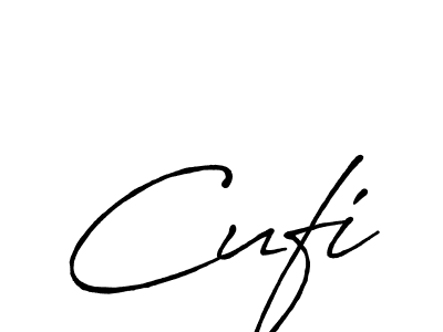 Make a beautiful signature design for name Cufi. With this signature (Antro_Vectra_Bolder) style, you can create a handwritten signature for free. Cufi signature style 7 images and pictures png