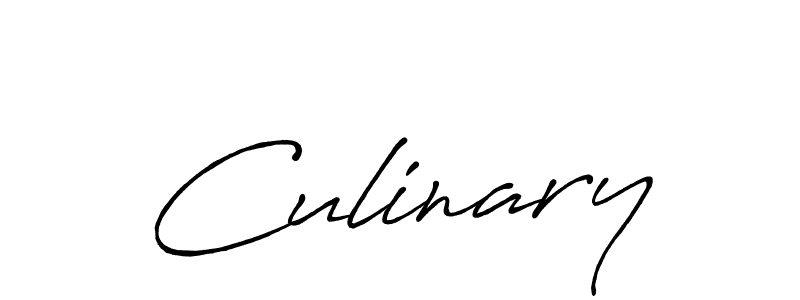 Create a beautiful signature design for name Culinary. With this signature (Antro_Vectra_Bolder) fonts, you can make a handwritten signature for free. Culinary signature style 7 images and pictures png