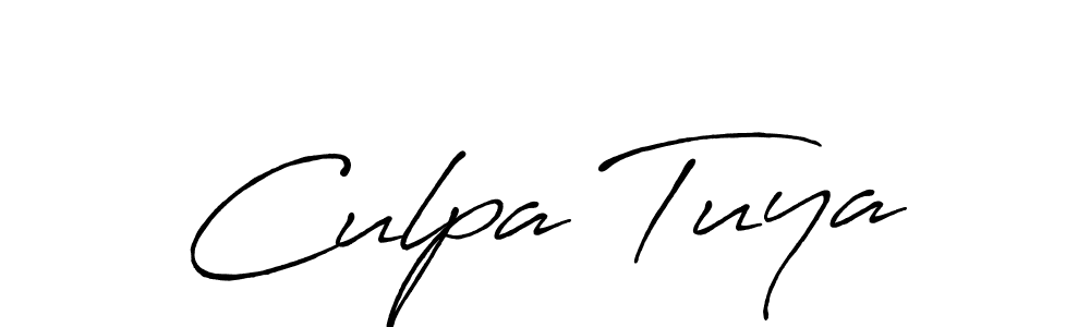 Also we have Culpa Tuya name is the best signature style. Create professional handwritten signature collection using Antro_Vectra_Bolder autograph style. Culpa Tuya signature style 7 images and pictures png