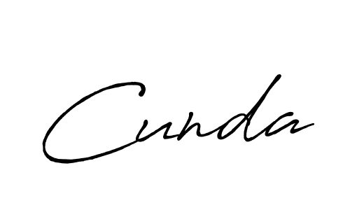 Make a beautiful signature design for name Cunda. With this signature (Antro_Vectra_Bolder) style, you can create a handwritten signature for free. Cunda signature style 7 images and pictures png