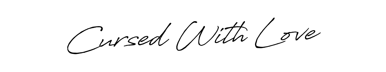 if you are searching for the best signature style for your name Cursed With Love. so please give up your signature search. here we have designed multiple signature styles  using Antro_Vectra_Bolder. Cursed With Love signature style 7 images and pictures png