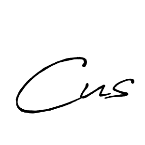 How to make Cus signature? Antro_Vectra_Bolder is a professional autograph style. Create handwritten signature for Cus name. Cus signature style 7 images and pictures png