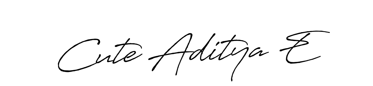 Design your own signature with our free online signature maker. With this signature software, you can create a handwritten (Antro_Vectra_Bolder) signature for name Cute Aditya E. Cute Aditya E signature style 7 images and pictures png