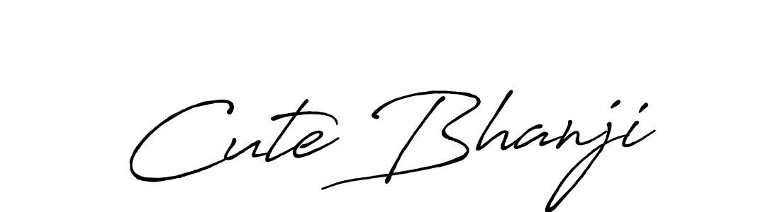 Also we have Cute Bhanji name is the best signature style. Create professional handwritten signature collection using Antro_Vectra_Bolder autograph style. Cute Bhanji signature style 7 images and pictures png