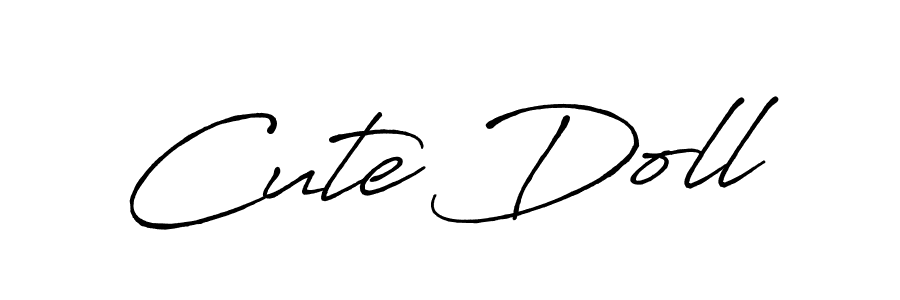 Use a signature maker to create a handwritten signature online. With this signature software, you can design (Antro_Vectra_Bolder) your own signature for name Cute Doll. Cute Doll signature style 7 images and pictures png