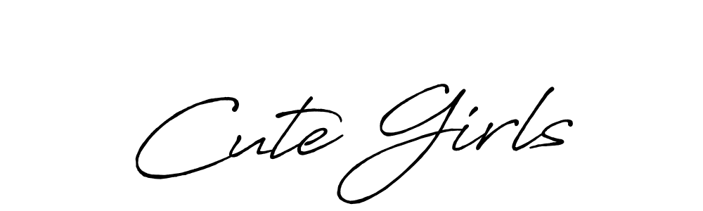 Cute Girls stylish signature style. Best Handwritten Sign (Antro_Vectra_Bolder) for my name. Handwritten Signature Collection Ideas for my name Cute Girls. Cute Girls signature style 7 images and pictures png