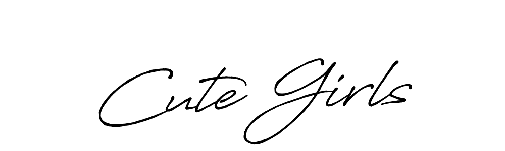 Cute Girls stylish signature style. Best Handwritten Sign (Antro_Vectra_Bolder) for my name. Handwritten Signature Collection Ideas for my name Cute Girls. Cute Girls signature style 7 images and pictures png