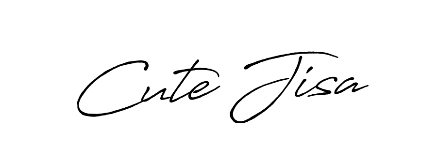 Design your own signature with our free online signature maker. With this signature software, you can create a handwritten (Antro_Vectra_Bolder) signature for name Cute Jisa. Cute Jisa signature style 7 images and pictures png