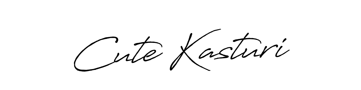 Create a beautiful signature design for name Cute Kasturi. With this signature (Antro_Vectra_Bolder) fonts, you can make a handwritten signature for free. Cute Kasturi signature style 7 images and pictures png