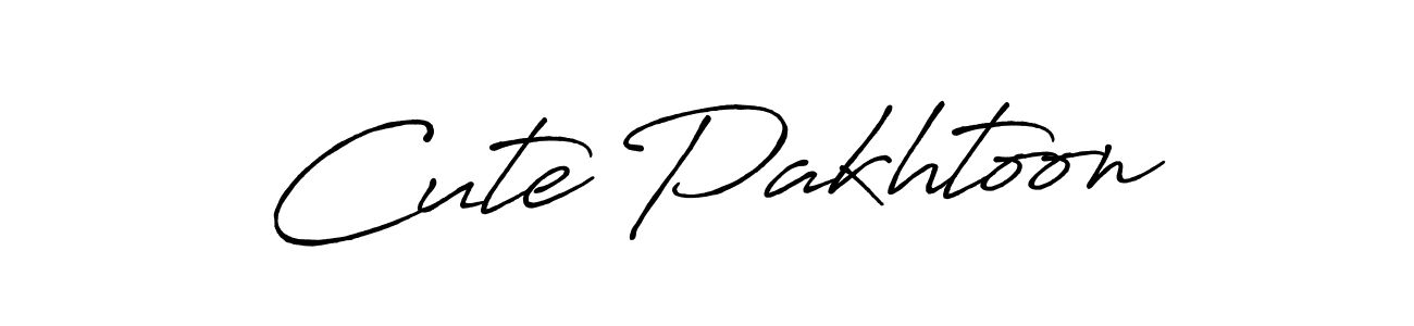 Use a signature maker to create a handwritten signature online. With this signature software, you can design (Antro_Vectra_Bolder) your own signature for name Cute Pakhtoon. Cute Pakhtoon signature style 7 images and pictures png