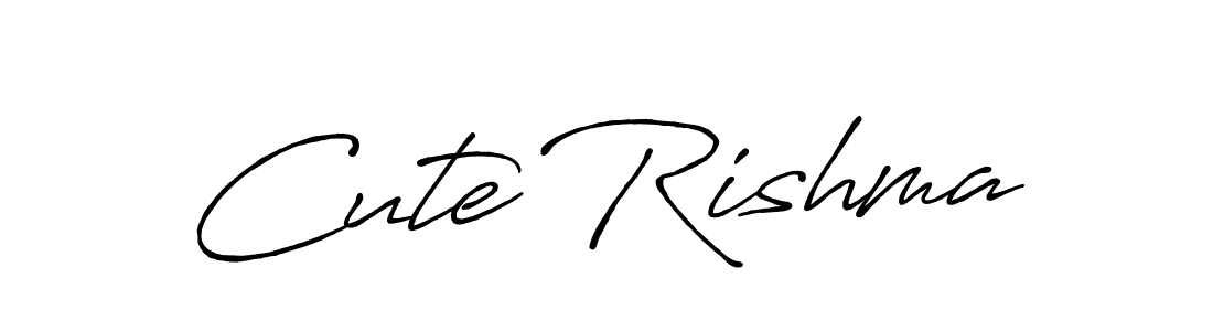 How to make Cute Rishma signature? Antro_Vectra_Bolder is a professional autograph style. Create handwritten signature for Cute Rishma name. Cute Rishma signature style 7 images and pictures png