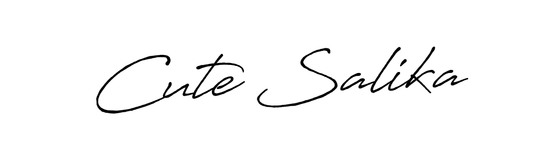 Design your own signature with our free online signature maker. With this signature software, you can create a handwritten (Antro_Vectra_Bolder) signature for name Cute Salika. Cute Salika signature style 7 images and pictures png