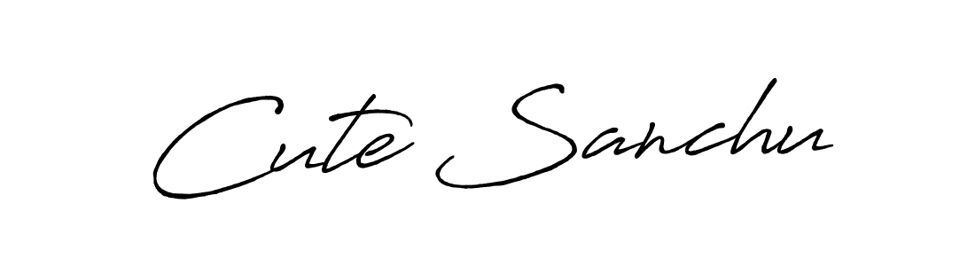 See photos of Cute Sanchu official signature by Spectra . Check more albums & portfolios. Read reviews & check more about Antro_Vectra_Bolder font. Cute Sanchu signature style 7 images and pictures png