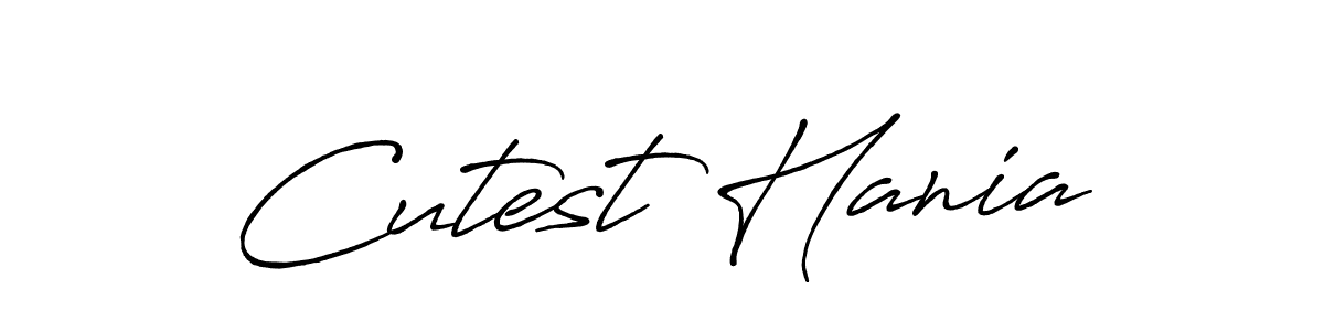 Cutest Hania stylish signature style. Best Handwritten Sign (Antro_Vectra_Bolder) for my name. Handwritten Signature Collection Ideas for my name Cutest Hania. Cutest Hania signature style 7 images and pictures png