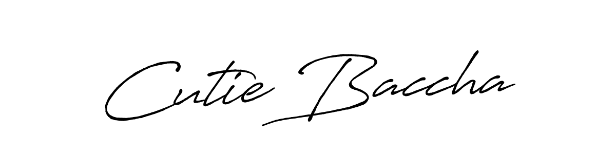 The best way (Antro_Vectra_Bolder) to make a short signature is to pick only two or three words in your name. The name Cutie Baccha include a total of six letters. For converting this name. Cutie Baccha signature style 7 images and pictures png