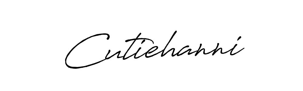 Make a beautiful signature design for name Cutiehanni. With this signature (Antro_Vectra_Bolder) style, you can create a handwritten signature for free. Cutiehanni signature style 7 images and pictures png