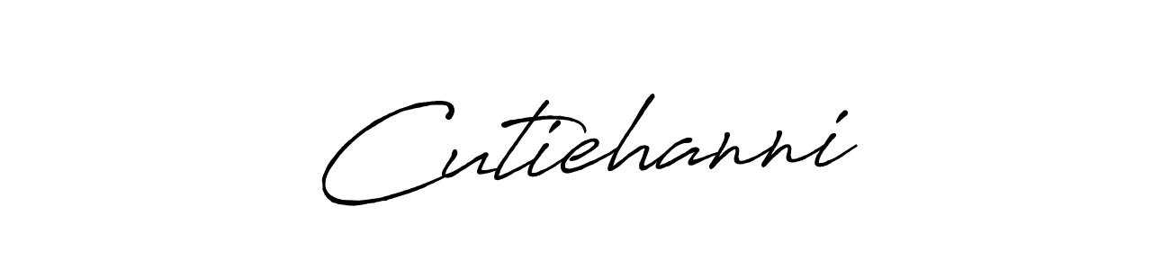 Design your own signature with our free online signature maker. With this signature software, you can create a handwritten (Antro_Vectra_Bolder) signature for name Cutiehanni☆. Cutiehanni☆ signature style 7 images and pictures png