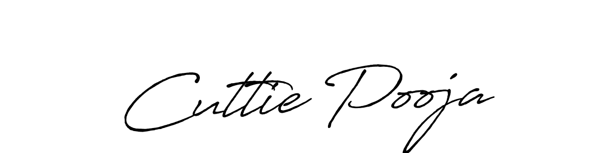 The best way (Antro_Vectra_Bolder) to make a short signature is to pick only two or three words in your name. The name Cuttie Pooja include a total of six letters. For converting this name. Cuttie Pooja signature style 7 images and pictures png