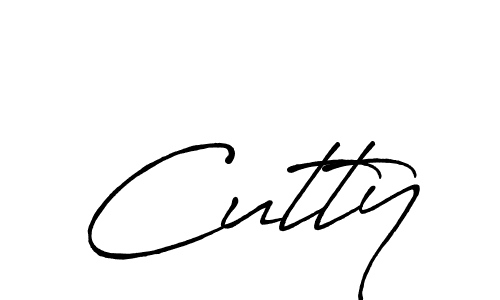 Design your own signature with our free online signature maker. With this signature software, you can create a handwritten (Antro_Vectra_Bolder) signature for name Cutty. Cutty signature style 7 images and pictures png