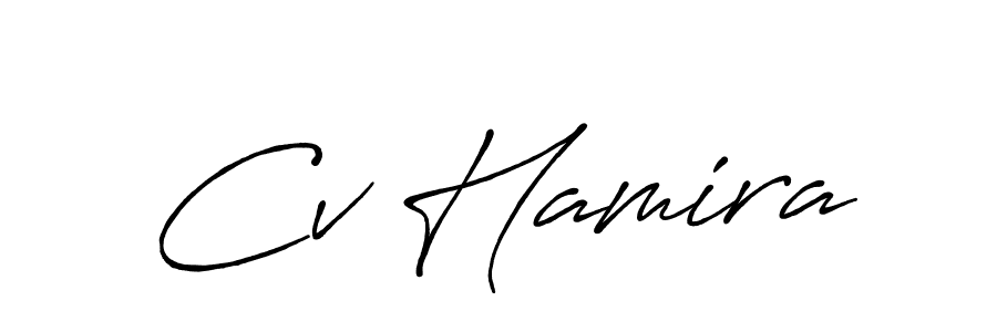 The best way (Antro_Vectra_Bolder) to make a short signature is to pick only two or three words in your name. The name Cv Hamira include a total of six letters. For converting this name. Cv Hamira signature style 7 images and pictures png