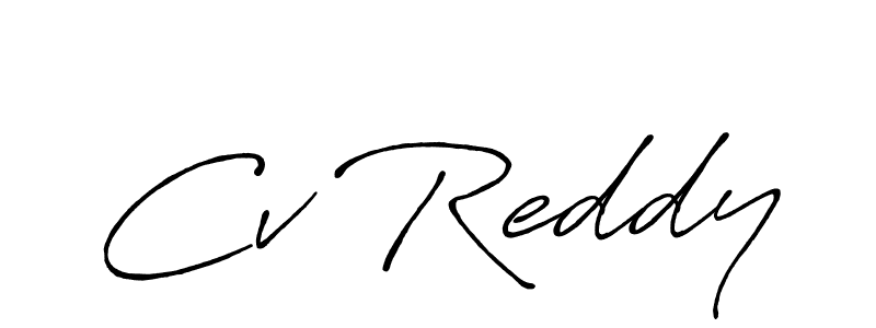 Create a beautiful signature design for name Cv Reddy. With this signature (Antro_Vectra_Bolder) fonts, you can make a handwritten signature for free. Cv Reddy signature style 7 images and pictures png