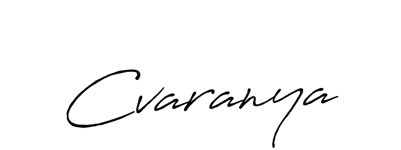 Use a signature maker to create a handwritten signature online. With this signature software, you can design (Antro_Vectra_Bolder) your own signature for name Cvaranya. Cvaranya signature style 7 images and pictures png