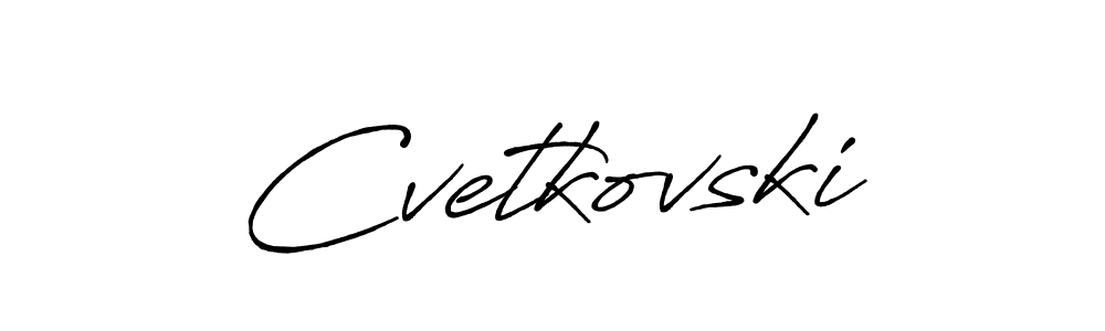 Make a beautiful signature design for name Cvetkovski. With this signature (Antro_Vectra_Bolder) style, you can create a handwritten signature for free. Cvetkovski signature style 7 images and pictures png