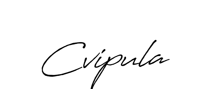 Make a beautiful signature design for name Cvipula. With this signature (Antro_Vectra_Bolder) style, you can create a handwritten signature for free. Cvipula signature style 7 images and pictures png