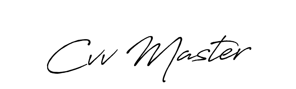 How to make Cvv Master name signature. Use Antro_Vectra_Bolder style for creating short signs online. This is the latest handwritten sign. Cvv Master signature style 7 images and pictures png