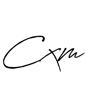 Make a beautiful signature design for name Cxm. With this signature (Antro_Vectra_Bolder) style, you can create a handwritten signature for free. Cxm signature style 7 images and pictures png