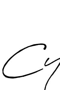 How to make Cy signature? Antro_Vectra_Bolder is a professional autograph style. Create handwritten signature for Cy name. Cy signature style 7 images and pictures png