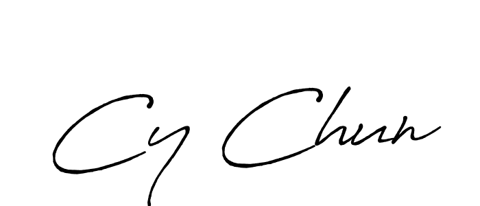 Design your own signature with our free online signature maker. With this signature software, you can create a handwritten (Antro_Vectra_Bolder) signature for name Cy Chun. Cy Chun signature style 7 images and pictures png