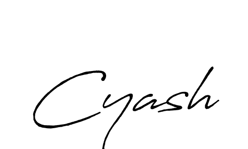 How to make Cyash signature? Antro_Vectra_Bolder is a professional autograph style. Create handwritten signature for Cyash name. Cyash signature style 7 images and pictures png