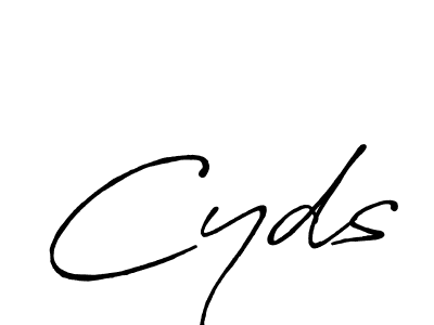 How to make Cyds name signature. Use Antro_Vectra_Bolder style for creating short signs online. This is the latest handwritten sign. Cyds signature style 7 images and pictures png