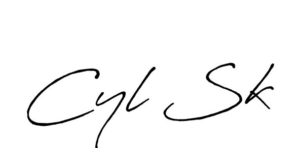 The best way (Antro_Vectra_Bolder) to make a short signature is to pick only two or three words in your name. The name Cyl Sk include a total of six letters. For converting this name. Cyl Sk signature style 7 images and pictures png