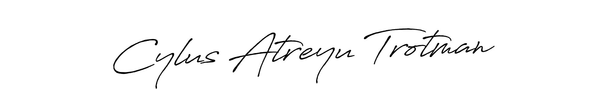 Cylus Atreyu Trotman stylish signature style. Best Handwritten Sign (Antro_Vectra_Bolder) for my name. Handwritten Signature Collection Ideas for my name Cylus Atreyu Trotman. Cylus Atreyu Trotman signature style 7 images and pictures png