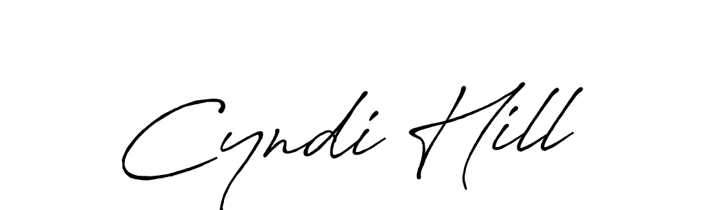 Use a signature maker to create a handwritten signature online. With this signature software, you can design (Antro_Vectra_Bolder) your own signature for name Cyndi Hill. Cyndi Hill signature style 7 images and pictures png