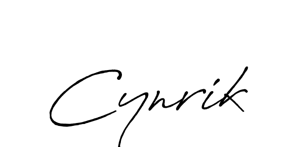 Make a beautiful signature design for name Cynrik. With this signature (Antro_Vectra_Bolder) style, you can create a handwritten signature for free. Cynrik signature style 7 images and pictures png