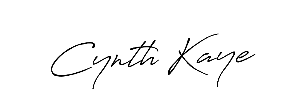 Create a beautiful signature design for name Cynth Kaye. With this signature (Antro_Vectra_Bolder) fonts, you can make a handwritten signature for free. Cynth Kaye signature style 7 images and pictures png
