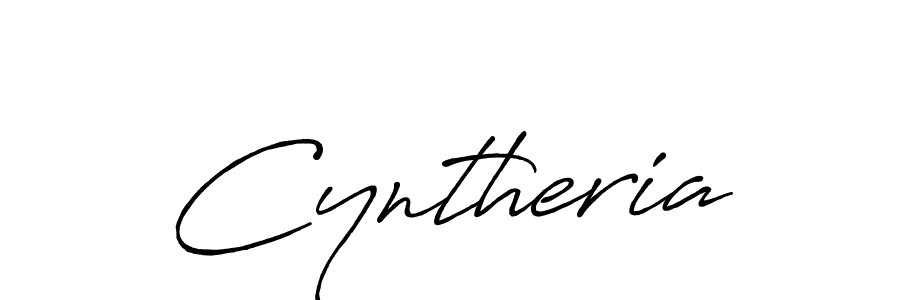 How to make Cyntheria signature? Antro_Vectra_Bolder is a professional autograph style. Create handwritten signature for Cyntheria name. Cyntheria signature style 7 images and pictures png